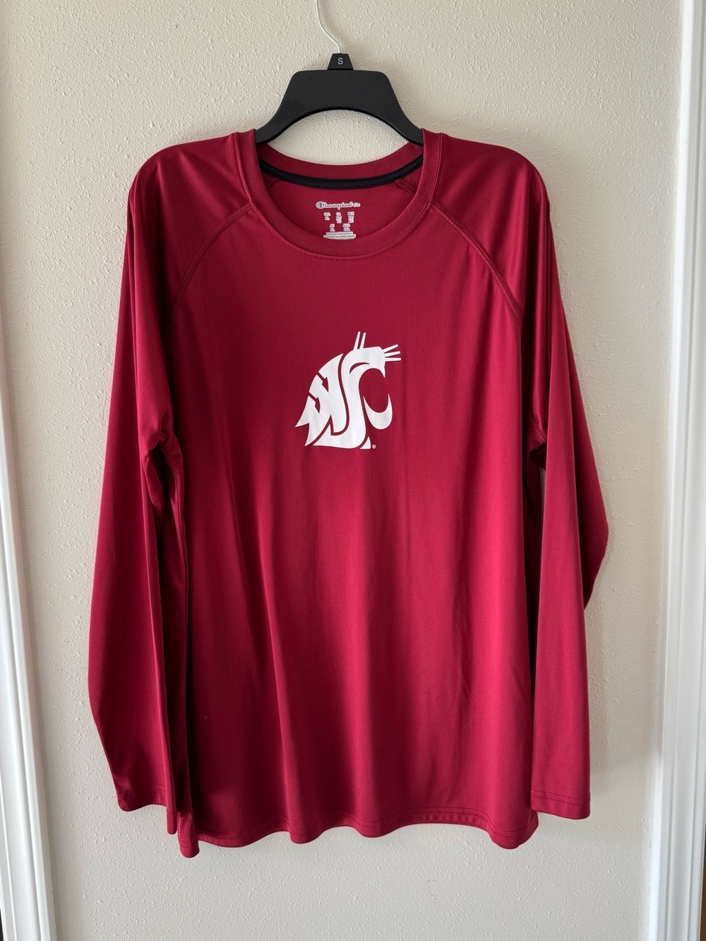 WSU Cougars Men's XL Champion Crimson Long Sleeve Performance Shirt